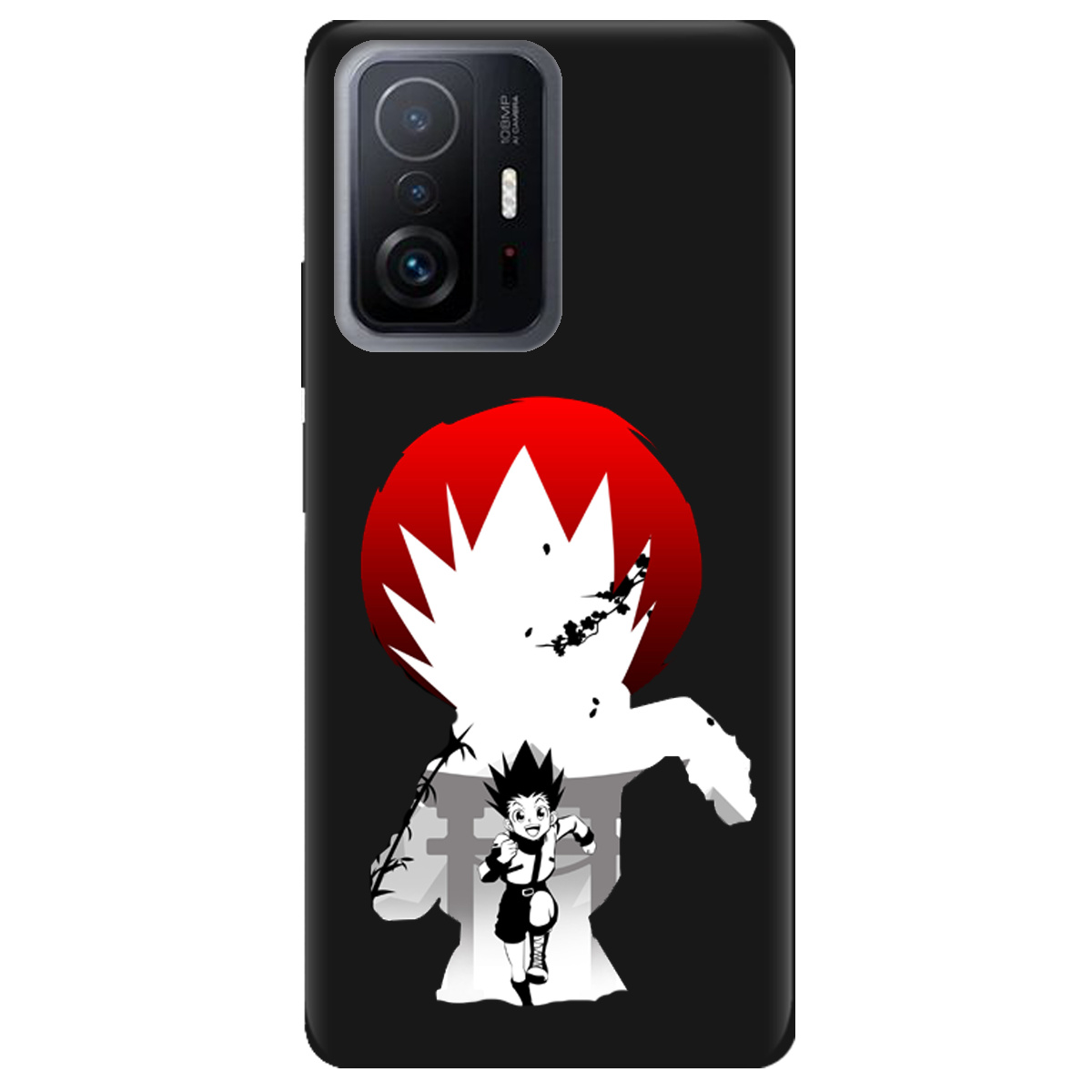 Чехол для Xiaomi 11T черный матовый soft touch Гон - фото 1 - Чехлы для телефонов