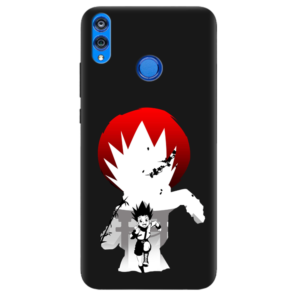 Чохол для Huawei Honor 8x чорний матовий soft touch Гон - фото 1 - Чохли для телефонів