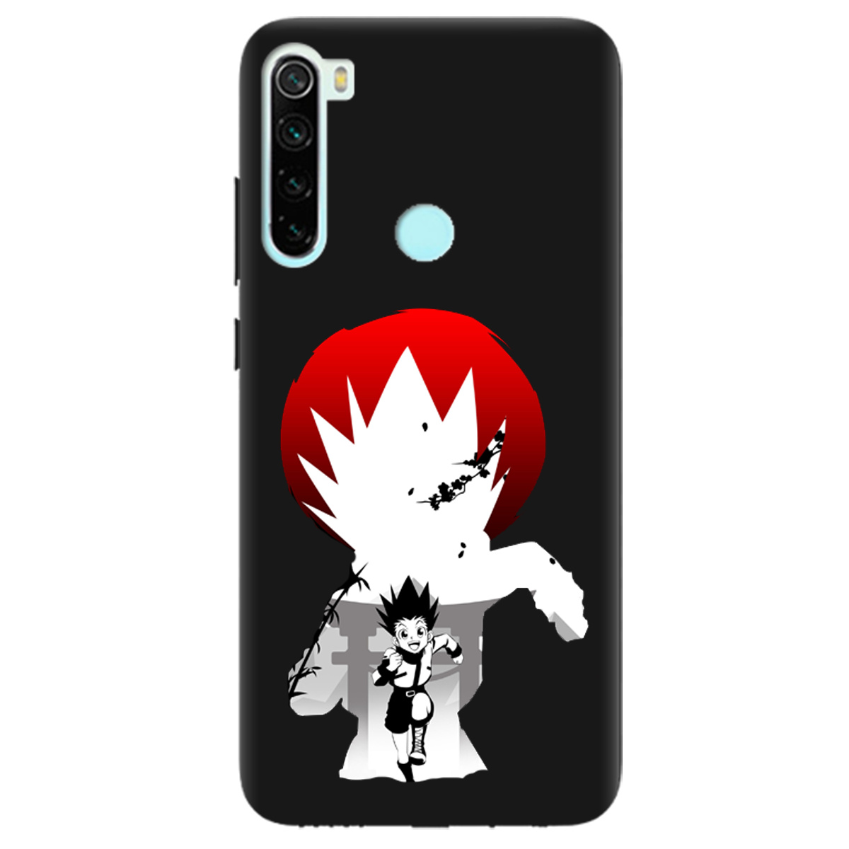 Чохол для Xiaomi Redmi Note 8 чорний матовий soft touch Гон - фото 1 - Чохли для телефонів