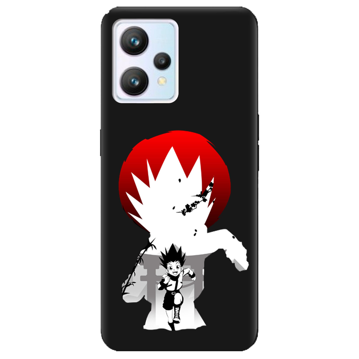 Чехол для Realme 9 черный матовый soft touch Гон - фото 1 - Чехлы для телефонов