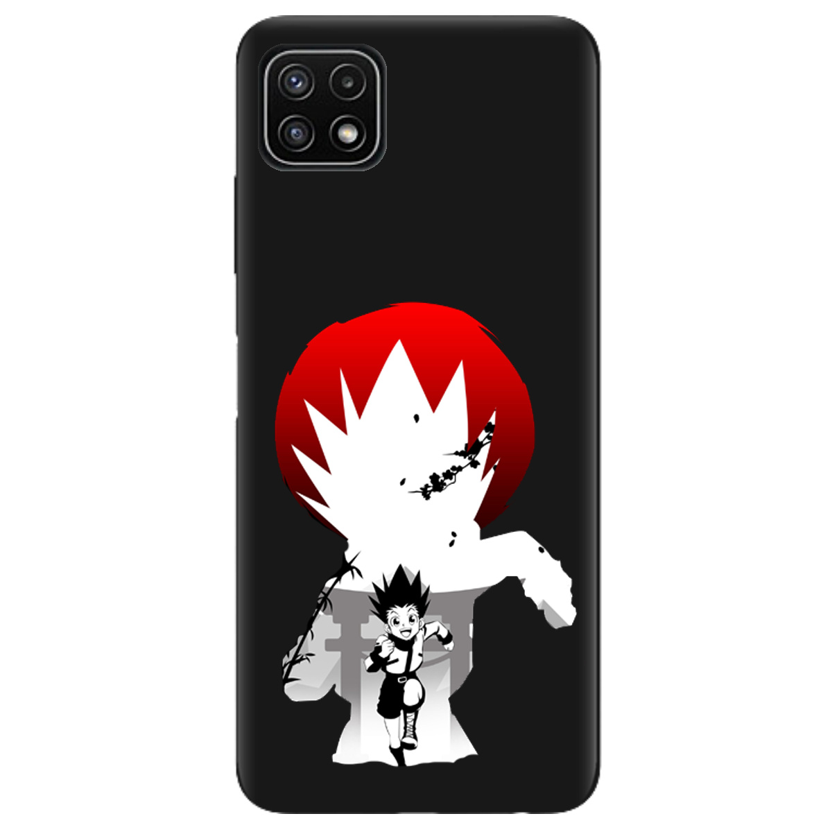 Чехол для Samsung Galaxy A22 5G черный матовый soft touch Гон - фото 1 - Чехлы для телефонов