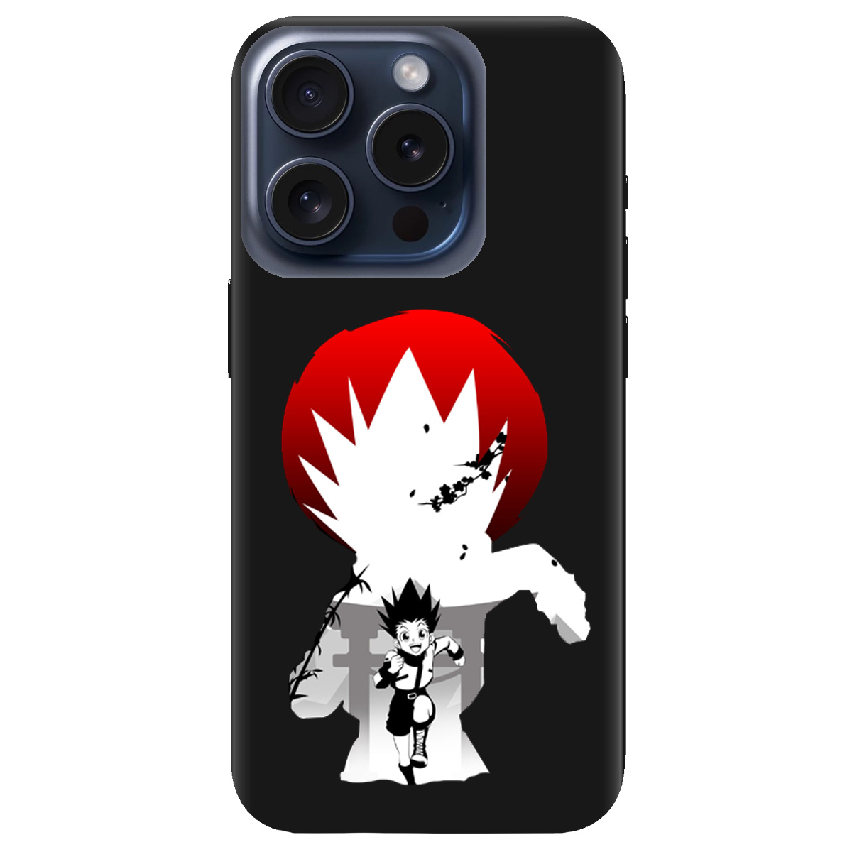 Чохол для Apple iPhone 15 Pro Max чорний матовий soft touch Гон - фото 1 - Чохли для телефонів