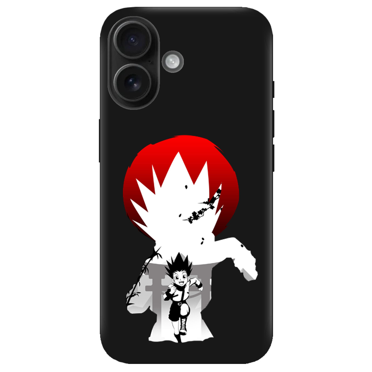 Чехол для Apple iPhone 16 черный матовый soft touch Гон - фото 1 - Чехлы для телефонов