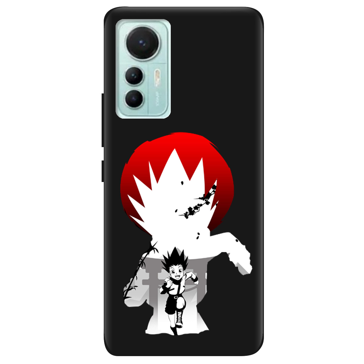 Чохол для Xiaomi 12 Lite чорний матовий soft touch Гон - фото 1 - Чохли для телефонів