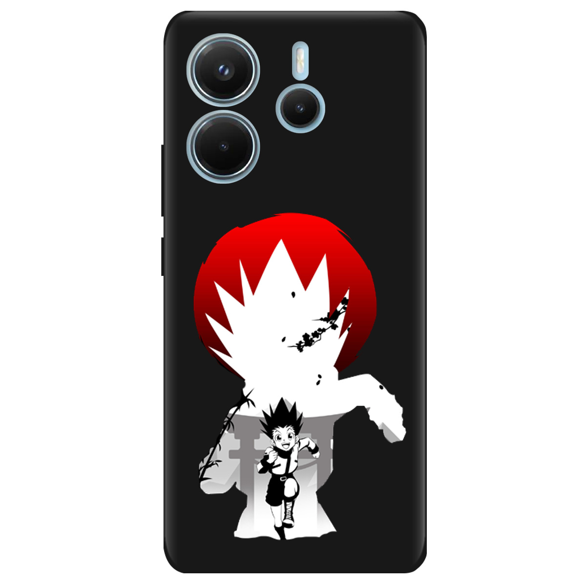 Чехол для Xiaomi Redmi Note 14 4G черный матовый soft touch Гон - фото 1 - Чехлы для телефонов