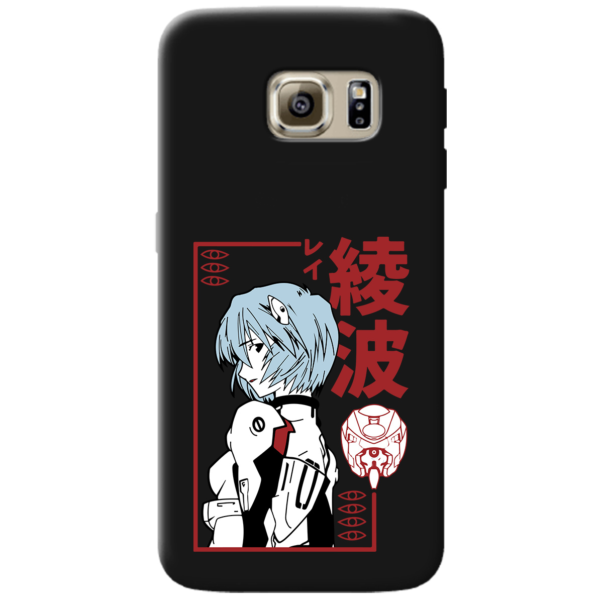 Чохол для Samsung Galaxy S6 Edge чорний матовий soft touch Аянамі Рей - фото 1 - Чохли для телефонів