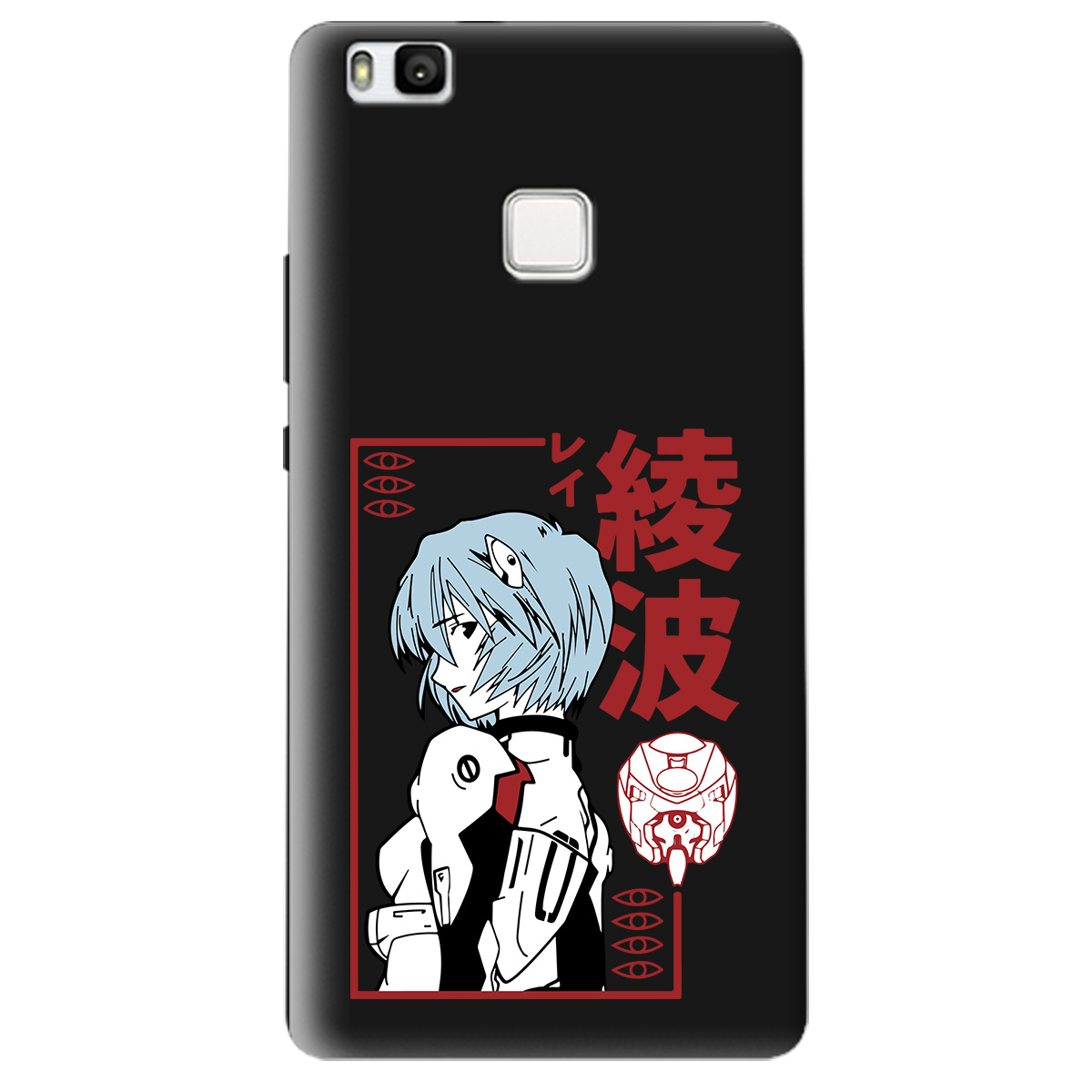 Чохол для Huawei P9 Lite чорний матовий soft touch Аянамі Рей - фото 1 - Чохли для телефонів