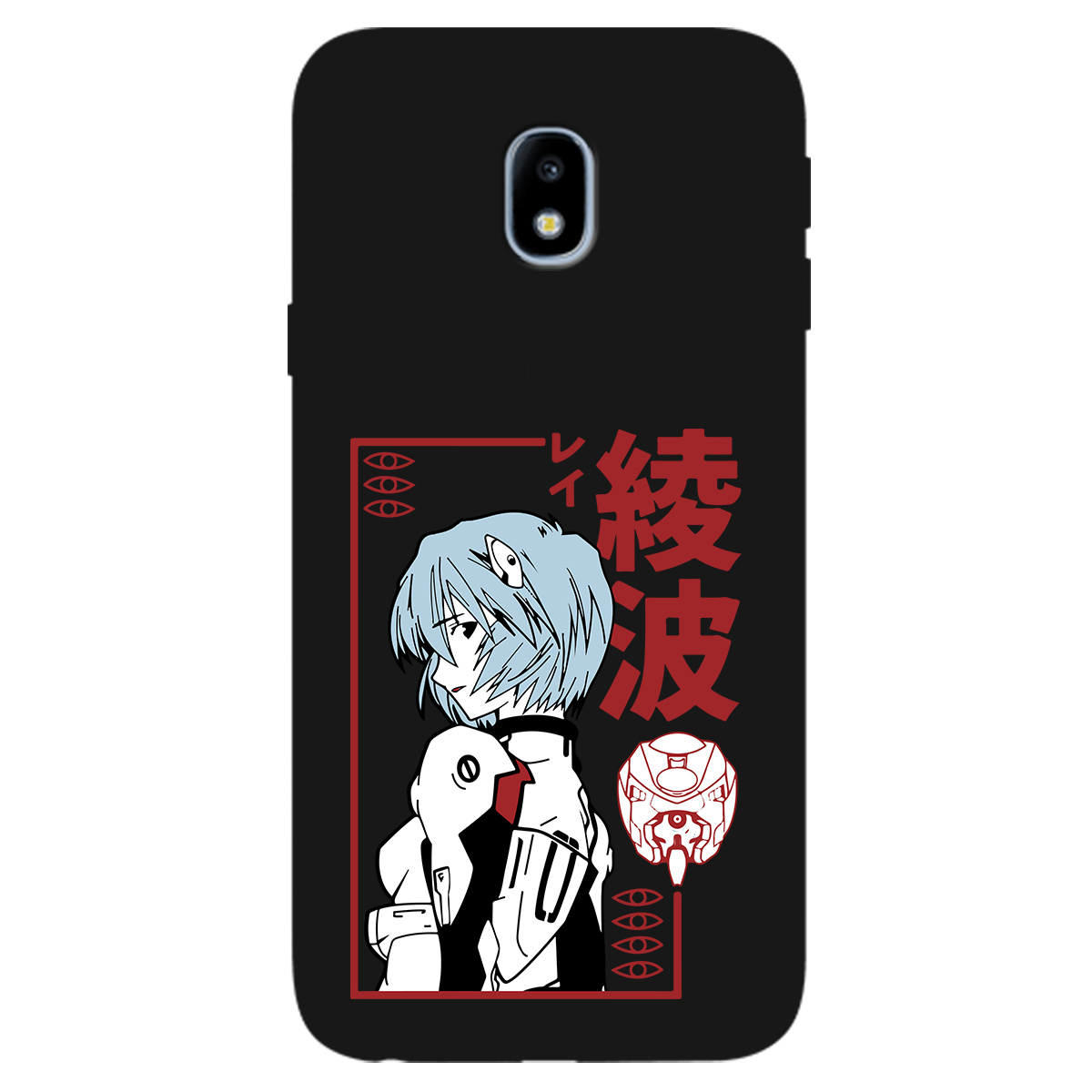 Чохол для Samsung Galaxy J3 2017 чорний матовий soft touch Аянамі Рей - фото 1 - Чохли для телефонів