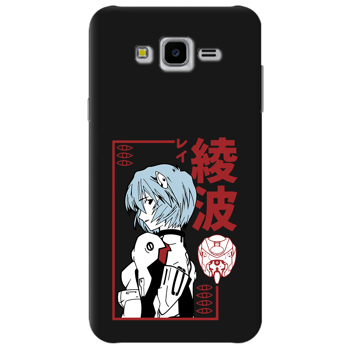 Чехол для Samsung Galaxy J7 Neo J701F / DS черный матовый soft touch Аянамі Рей - фото 1 Чехол для Samsung Galaxy J7 Neo J701F / DS черный матовый soft touch Аянамі Рей - фото 1 - Чехлы для телефонов