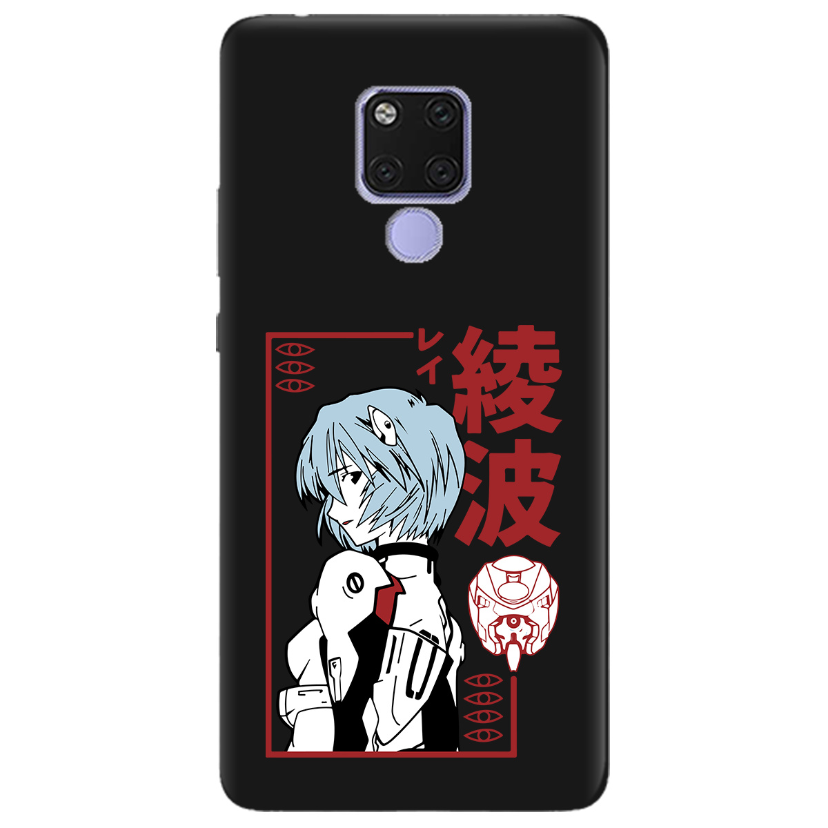 Чехол для Huawei Mate 20 черный матовый soft touch Аянамі Рей - фото 1 - Чехлы для телефонов