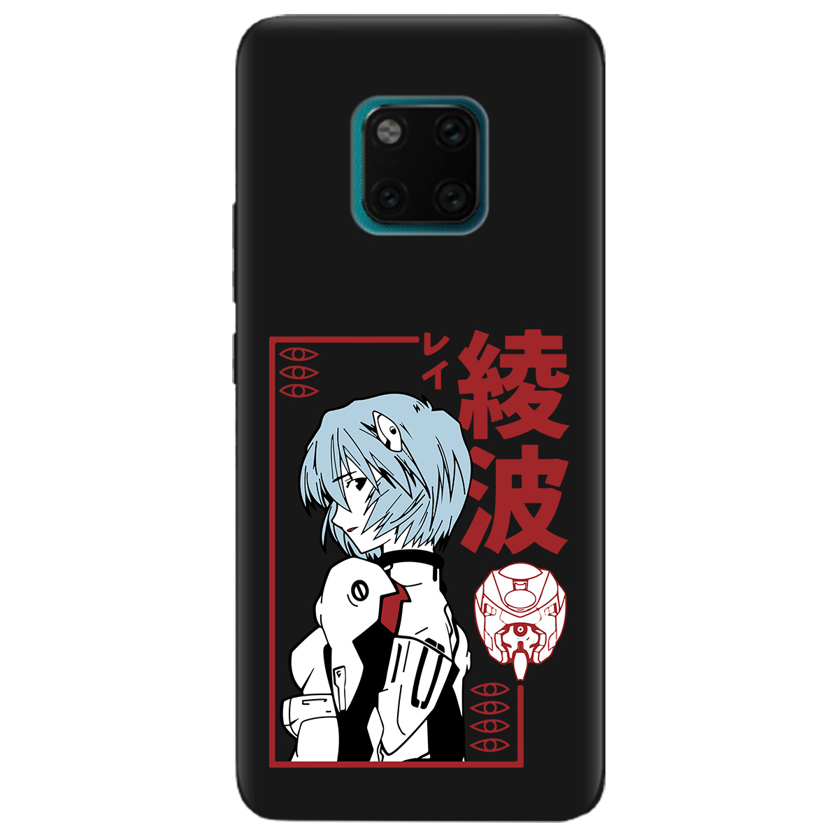 Чехол для Huawei Mate 20 Pro черный матовый soft touch Аянамі Рей - фото 1 - Чехлы для телефонов