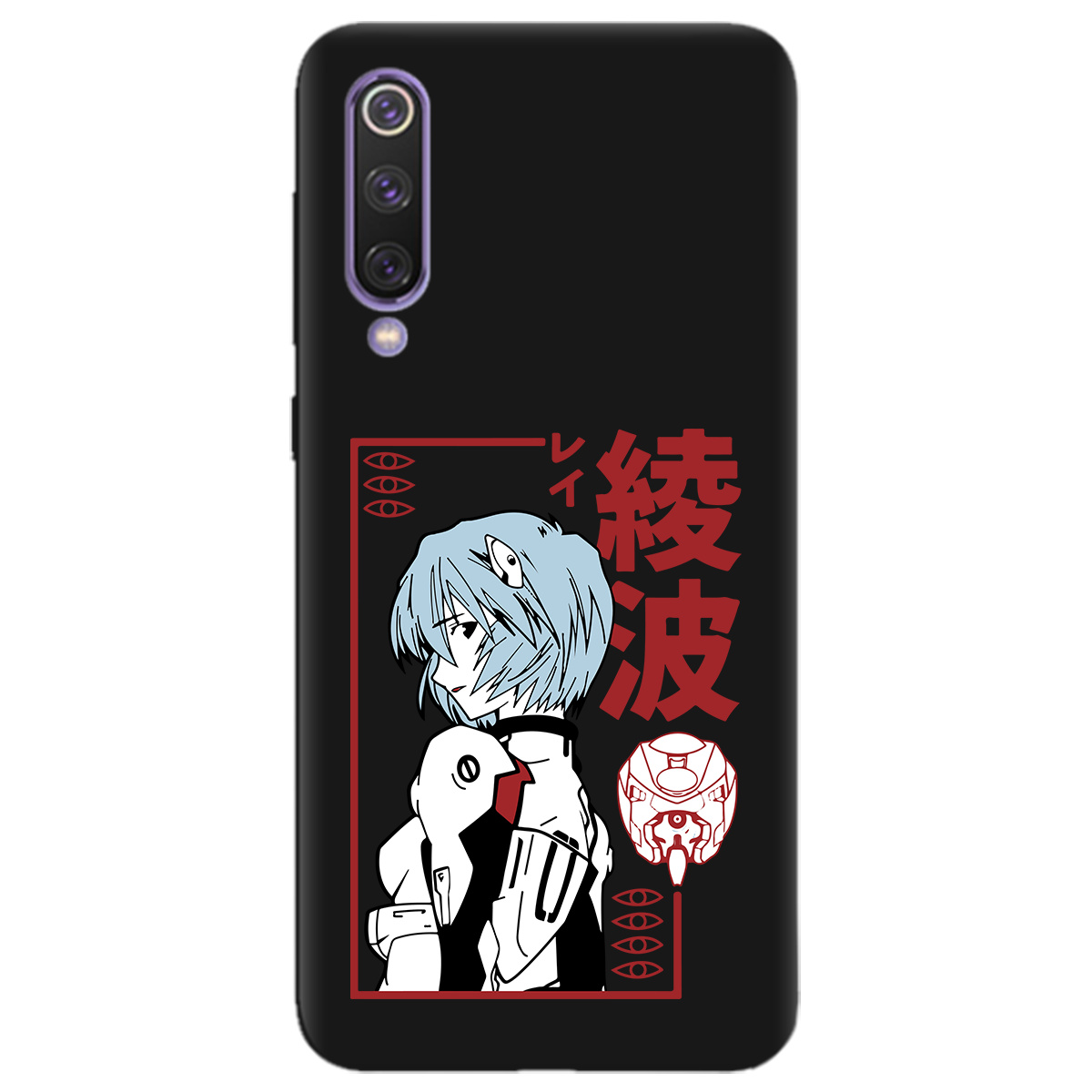 Чехол для Xiaomi Mi 9 SE черный матовый soft touch Аянамі Рей - фото 1 - Чехлы для телефонов