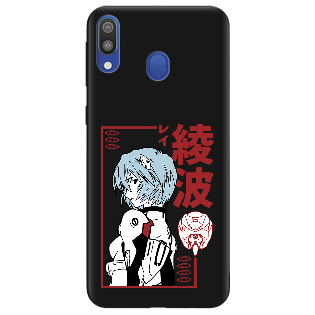 Чехол для Samsung Galaxy M20 черный матовый soft touch Аянамі Рей - фото 1 Чехол для Samsung Galaxy M20 черный матовый soft touch Аянамі Рей - фото 1 - Чехлы для телефонов