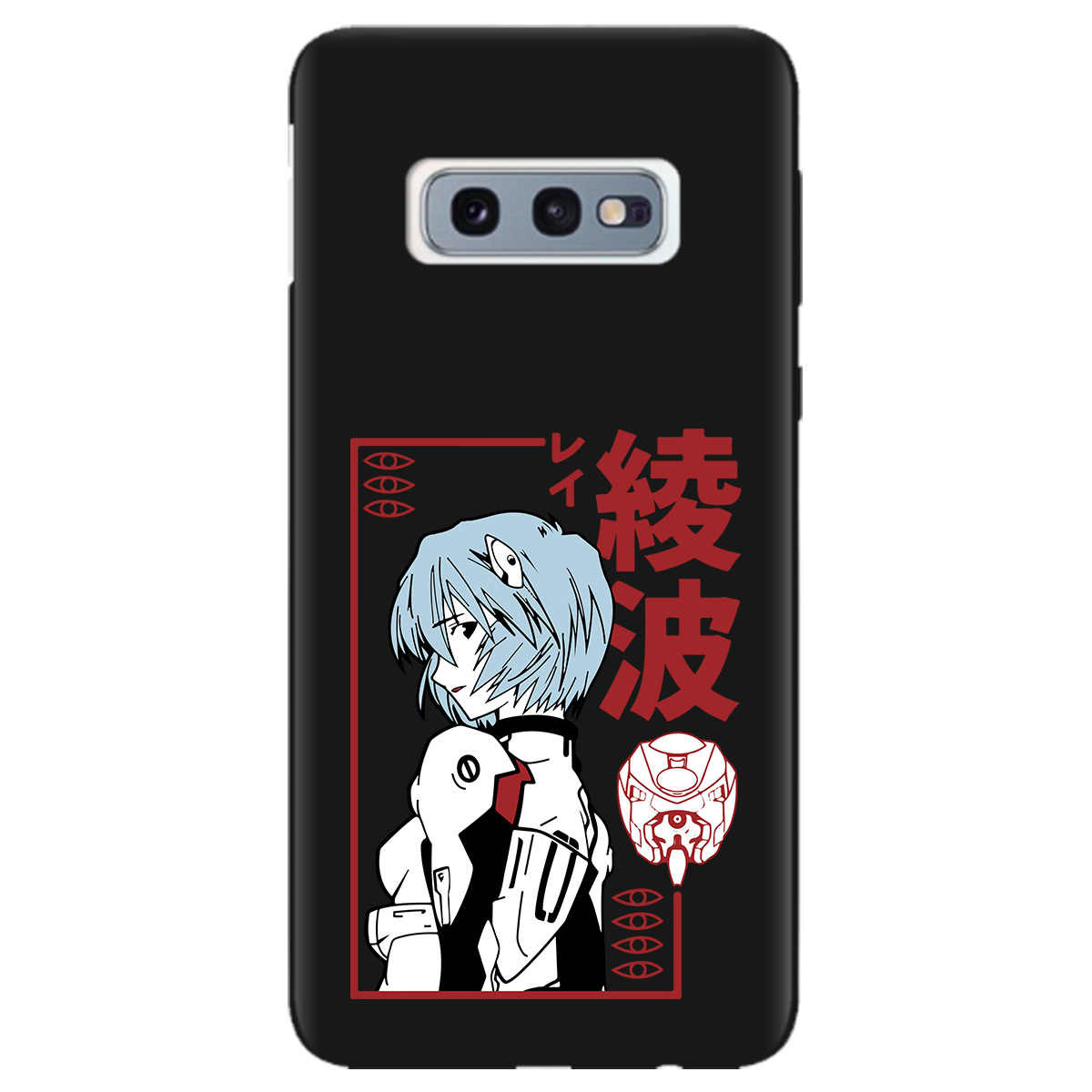 Чохол для Samsung Galaxy S10e чорний матовий soft touch Аянамі Рей - фото 1 Чохол для Samsung Galaxy S10e чорний матовий soft touch Аянамі Рей - фото 1 - Чохли для телефонів