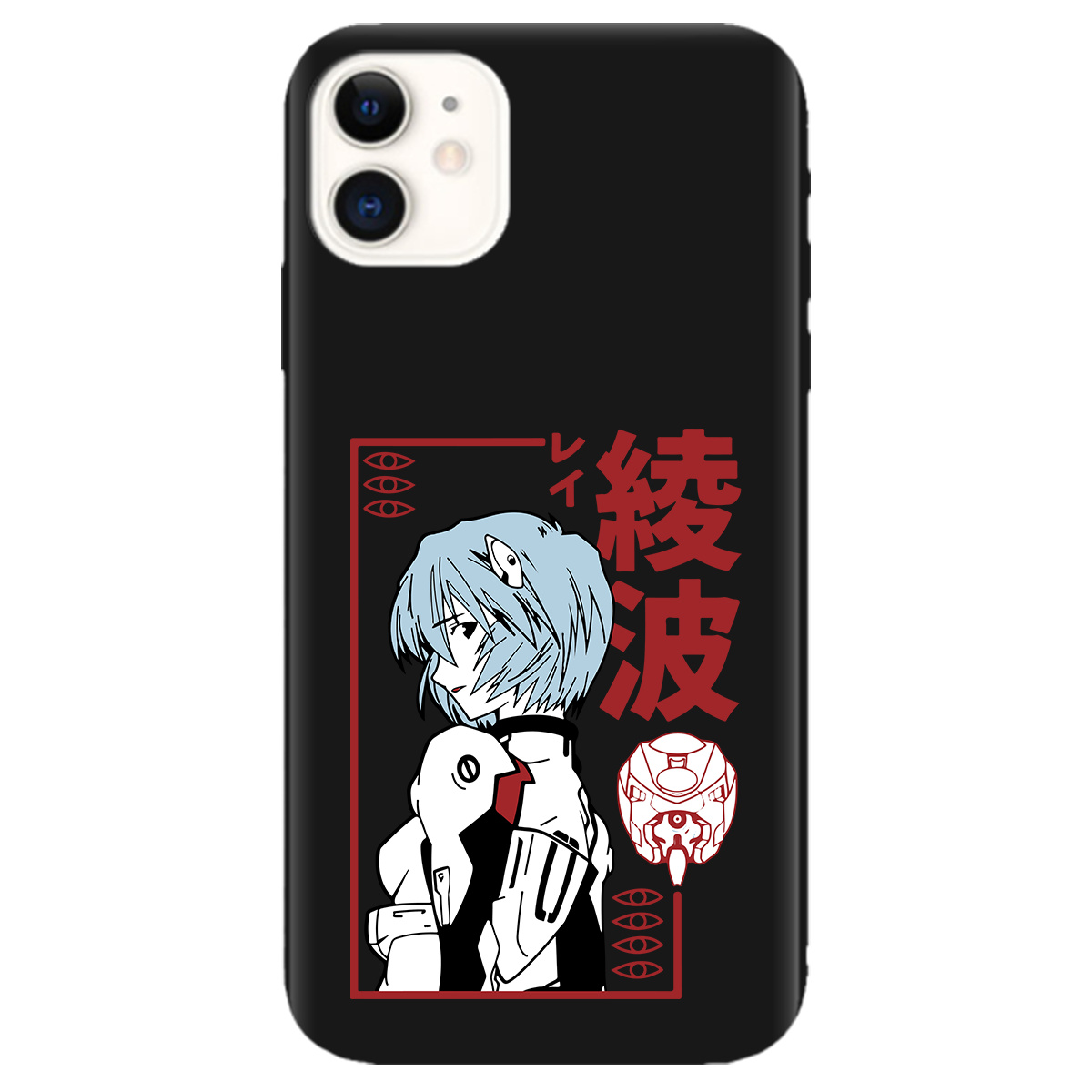 Чехол для Apple iPhone 11 черный матовый soft touch Аянамі Рей - фото 1 - Чехлы для телефонов