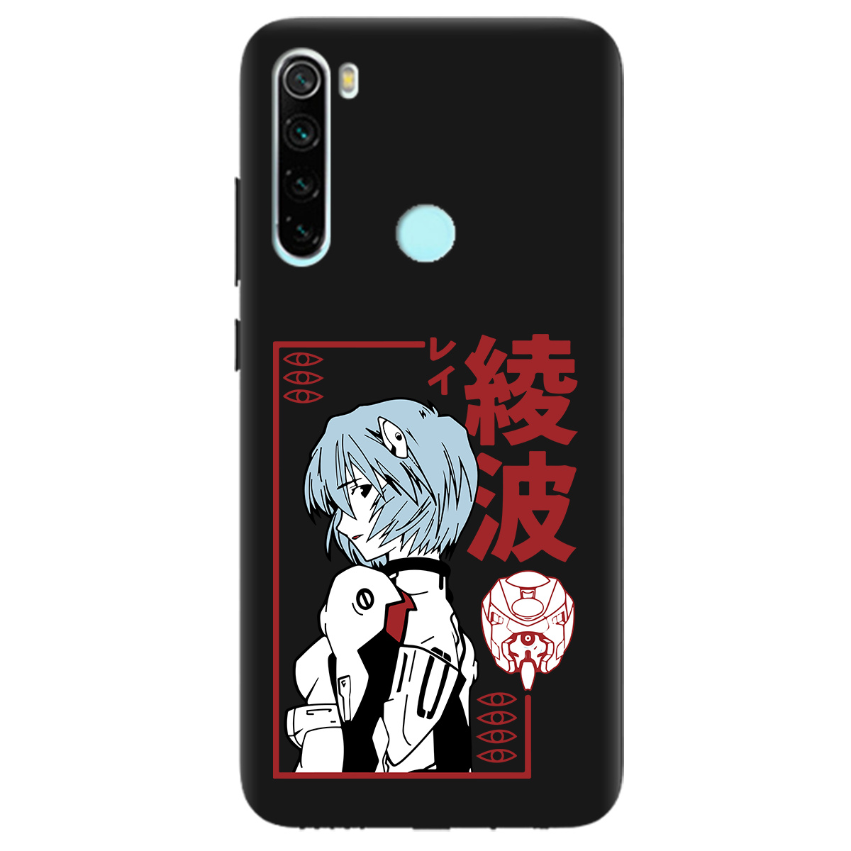 Чохол для Xiaomi Redmi Note 8T чорний матовий soft touch Аянамі Рей - фото 1 - Чохли для телефонів