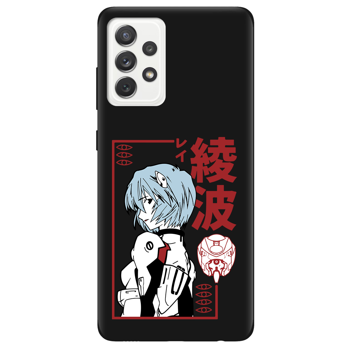 Чохол для Samsung Galaxy A72 чорний матовий soft touch Аянамі Рей - фото 1 - Чохли для телефонів