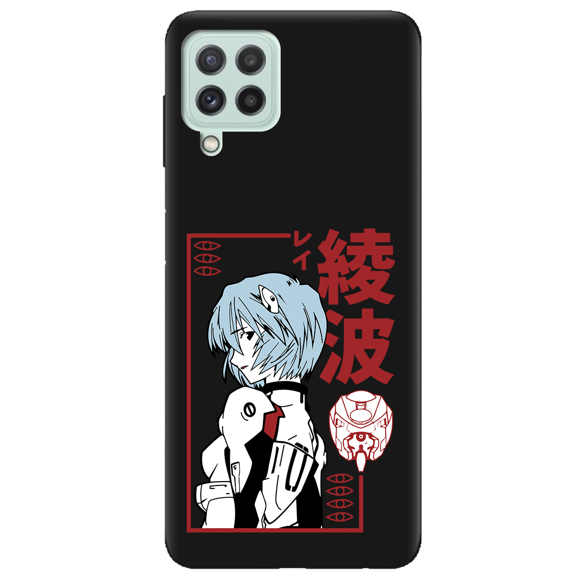 Чехол для Samsung Galaxy M32 черный матовый soft touch Аянамі Рей - фото 1 - Чехлы для телефонов