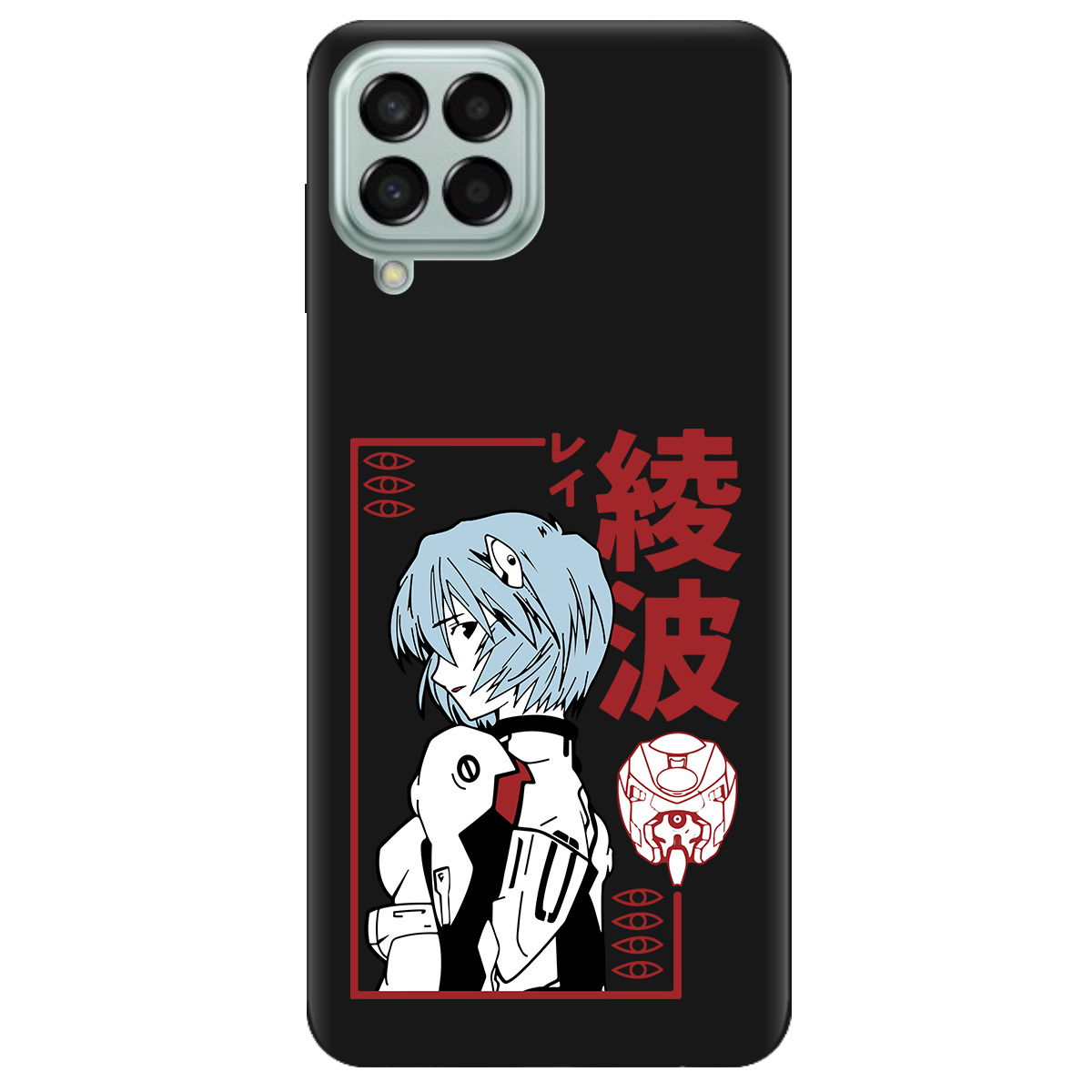 Чехол для Samsung Galaxy M53 черный матовый soft touch Аянамі Рей - фото 1 Чехол для Samsung Galaxy M53 черный матовый soft touch Аянамі Рей - фото 1 - Чехлы для телефонов