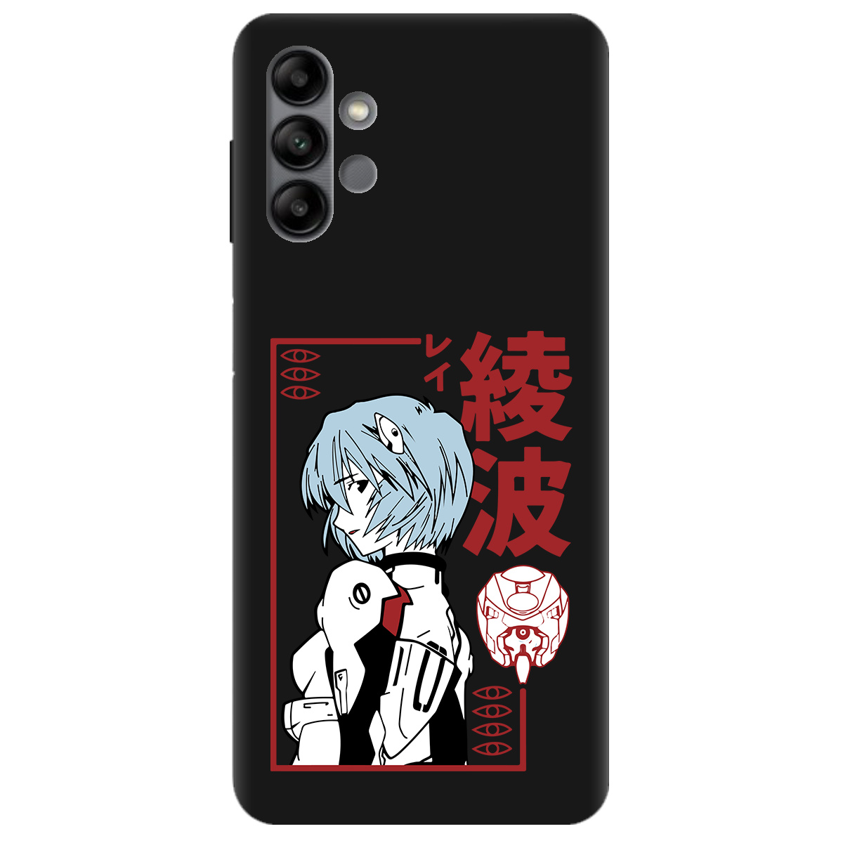 Чехол для Samsung Galaxy A04s черный матовый soft touch Аянамі Рей - фото 1 - Чехлы для телефонов