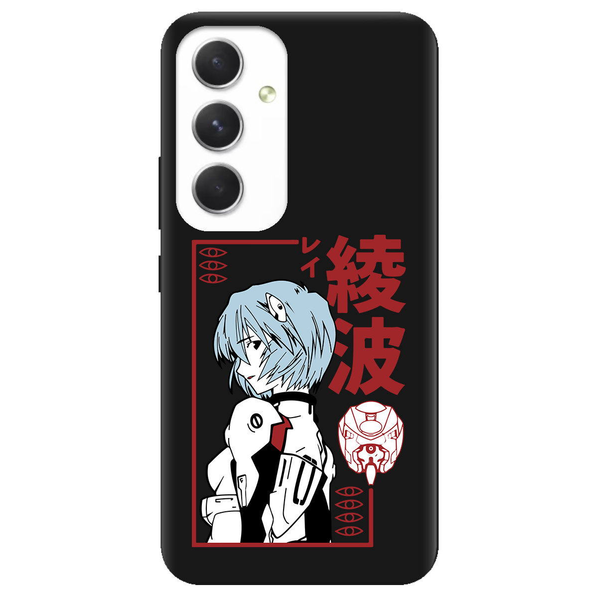 Чохол для Samsung Galaxy A54 чорний матовий soft touch Аянамі Рей - фото 1 - Чохли для телефонів