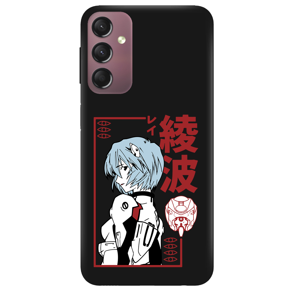 Чехол для Samsung Galaxy A05s черный матовый soft touch Аянамі Рей - фото 1 - Чехлы для телефонов