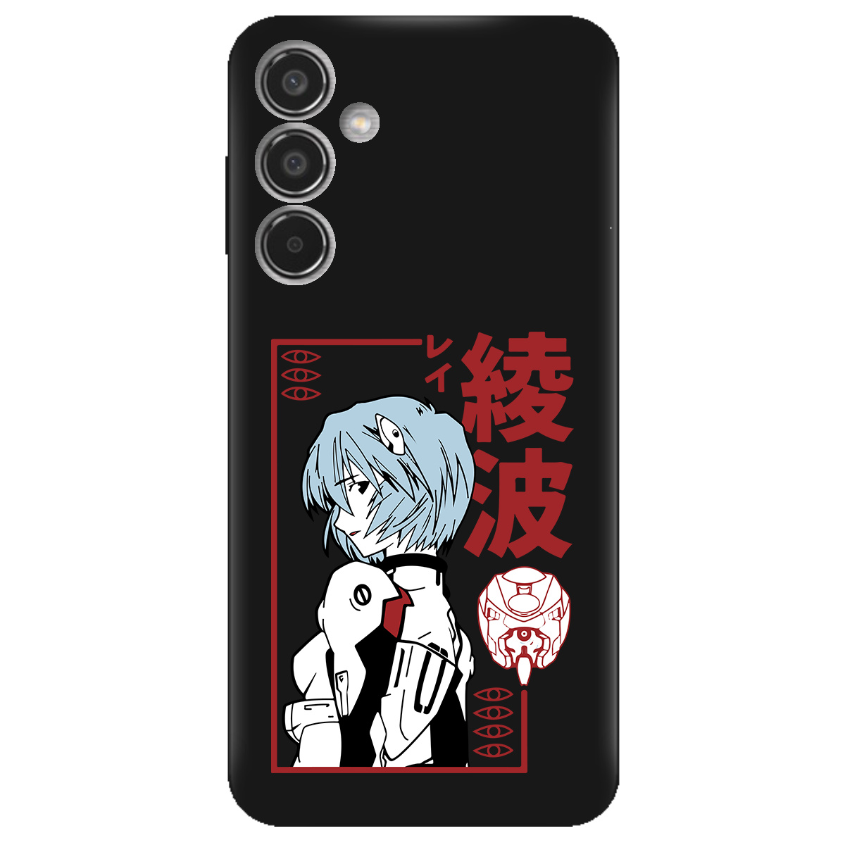 Чохол для Samsung Galaxy M35 5G чорний матовий soft touch Аянамі Рей - фото 1 - Чохли для телефонів