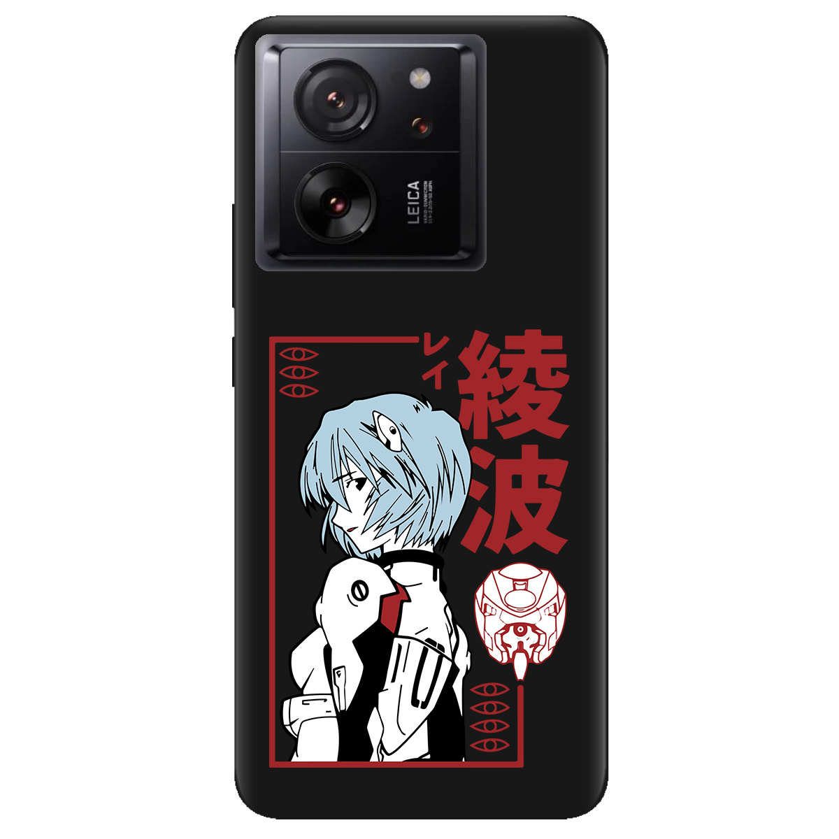 Чехол для Xiaomi 13T черный матовый soft touch Аянамі Рей - фото 1 - Чехлы для телефонов