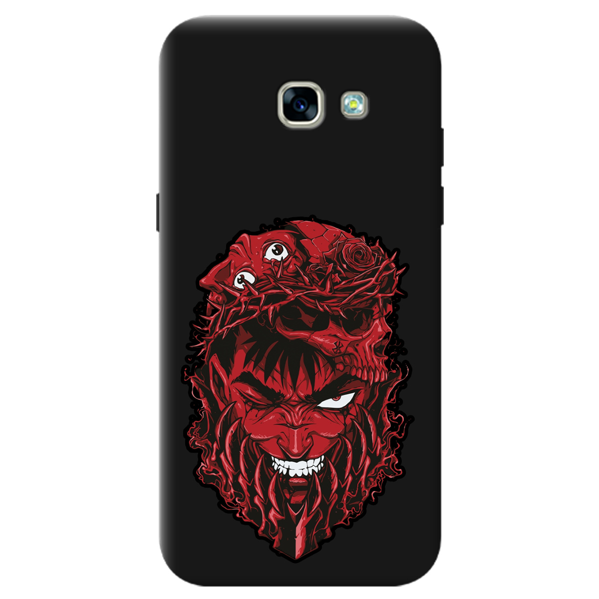 Чехол для Samsung Galaxy A5 2017 черный матовый soft touch Red slip head - фото 1 Чехол для Samsung Galaxy A5 2017 черный матовый soft touch Red slip head - фото 1 - Чехлы для телефонов