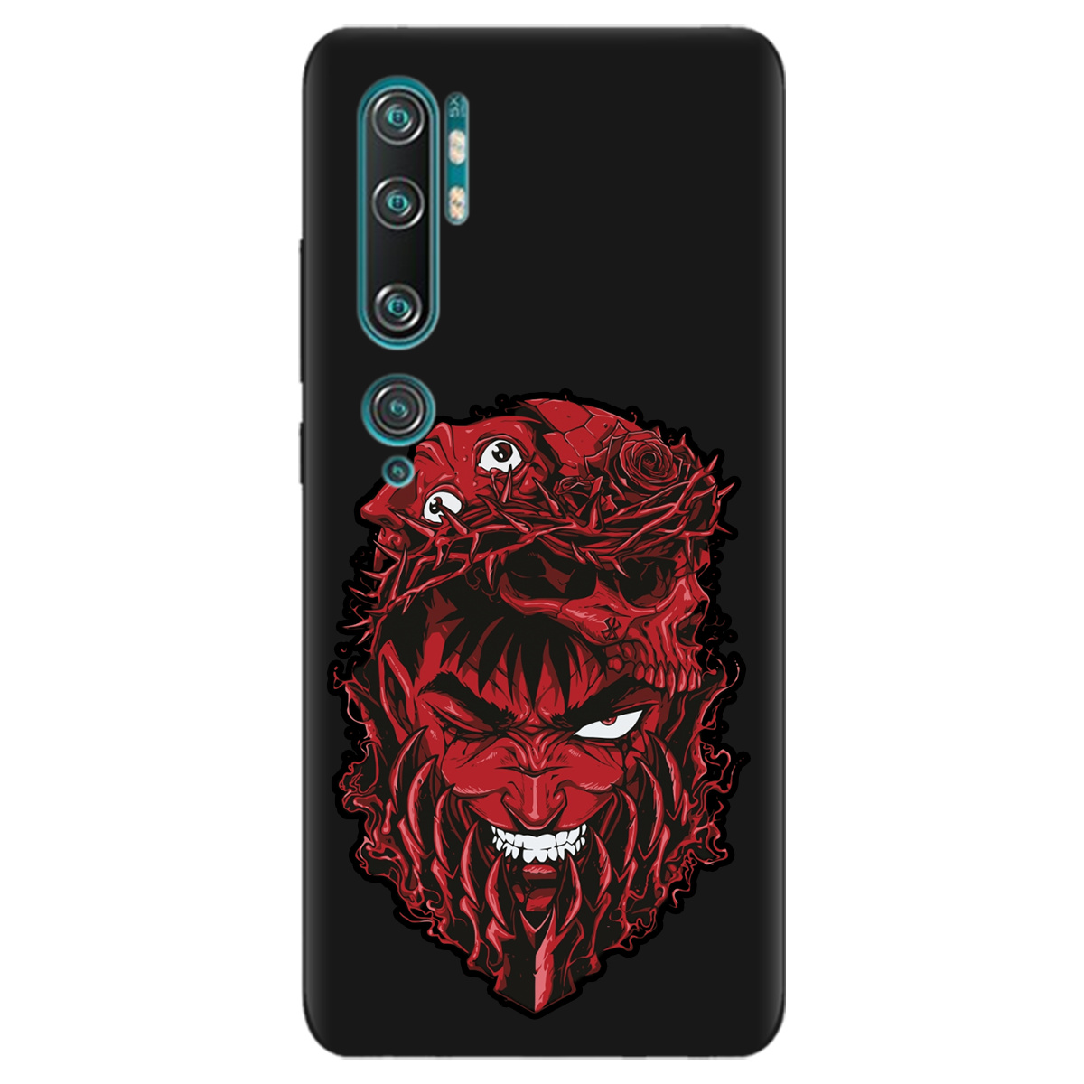Чехол для Xiaomi Mi Note 10 черный матовый soft touch Red slip head - фото 1 Чехол для Xiaomi Mi Note 10 черный матовый soft touch Red slip head - фото 1 - Чехлы для телефонов
