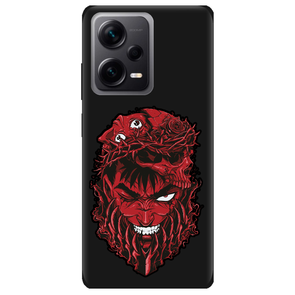 Чехол для Xiaomi Redmi Note 12 Pro + 5G черный матовый soft touch Red slip head - фото 1 Чехол для Xiaomi Redmi Note 12 Pro + 5G черный матовый soft touch Red slip head - фото 1 - Чехлы для телефонов