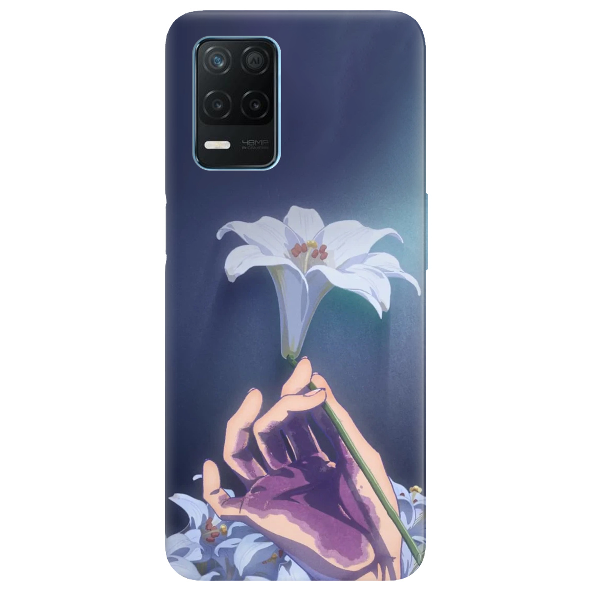 Чехол для Realme 8 4G White blossoms - фото 1 - Чехлы для телефонов