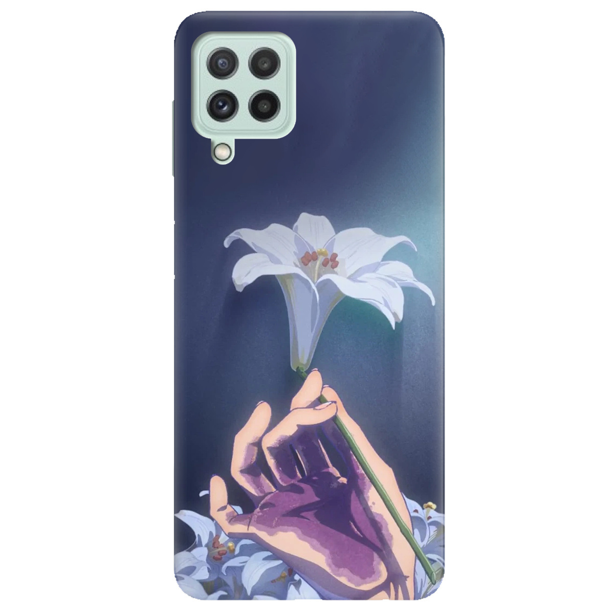 Чохол для Samsung Galaxy M22 White blossoms - фото 1 - Чохли для телефонів