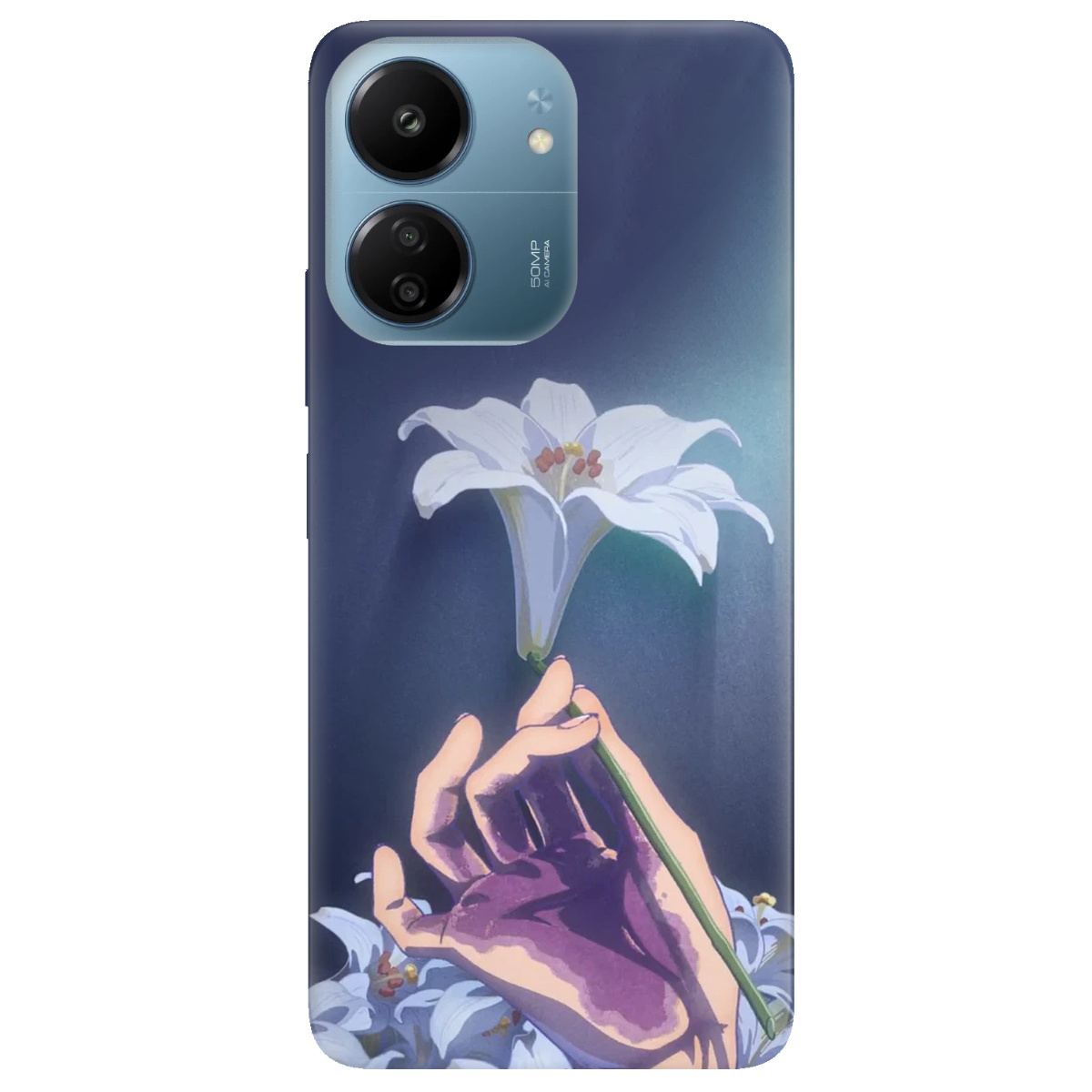 Чехол для Xiaomi Redmi 13C White blossoms - фото 1 Чехол для Xiaomi Redmi 13C White blossoms - фото 1 - Чехлы для телефонов