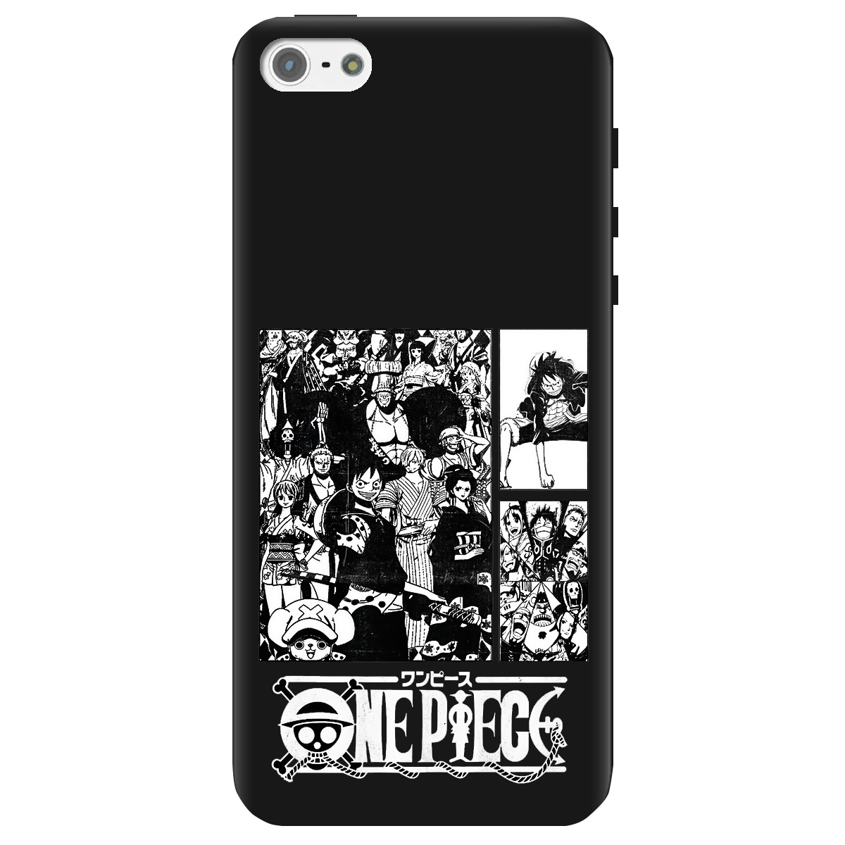 Чохол для Apple iPhone 5/5S чорний матовий soft touch Panels - фото 1 - Чохли для телефонів