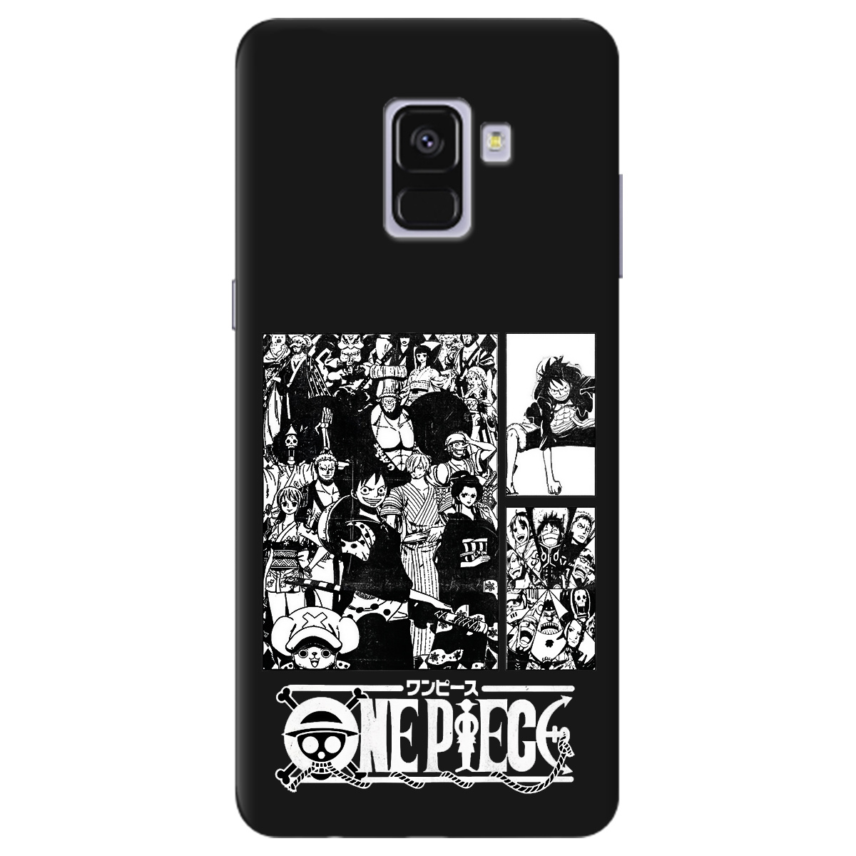 Чохол для Samsung Galaxy A8 2018 чорний матовий soft touch Panels - фото 1 - Чохли для телефонів