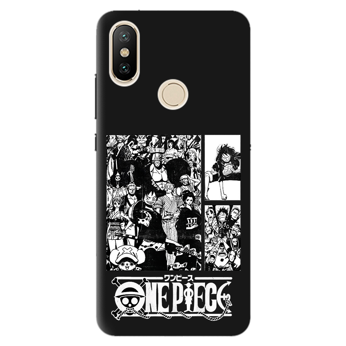 Чохол для Xiaomi Mi A2 Lite чорний матовий soft touch Panels - фото 1 - Чохли для телефонів