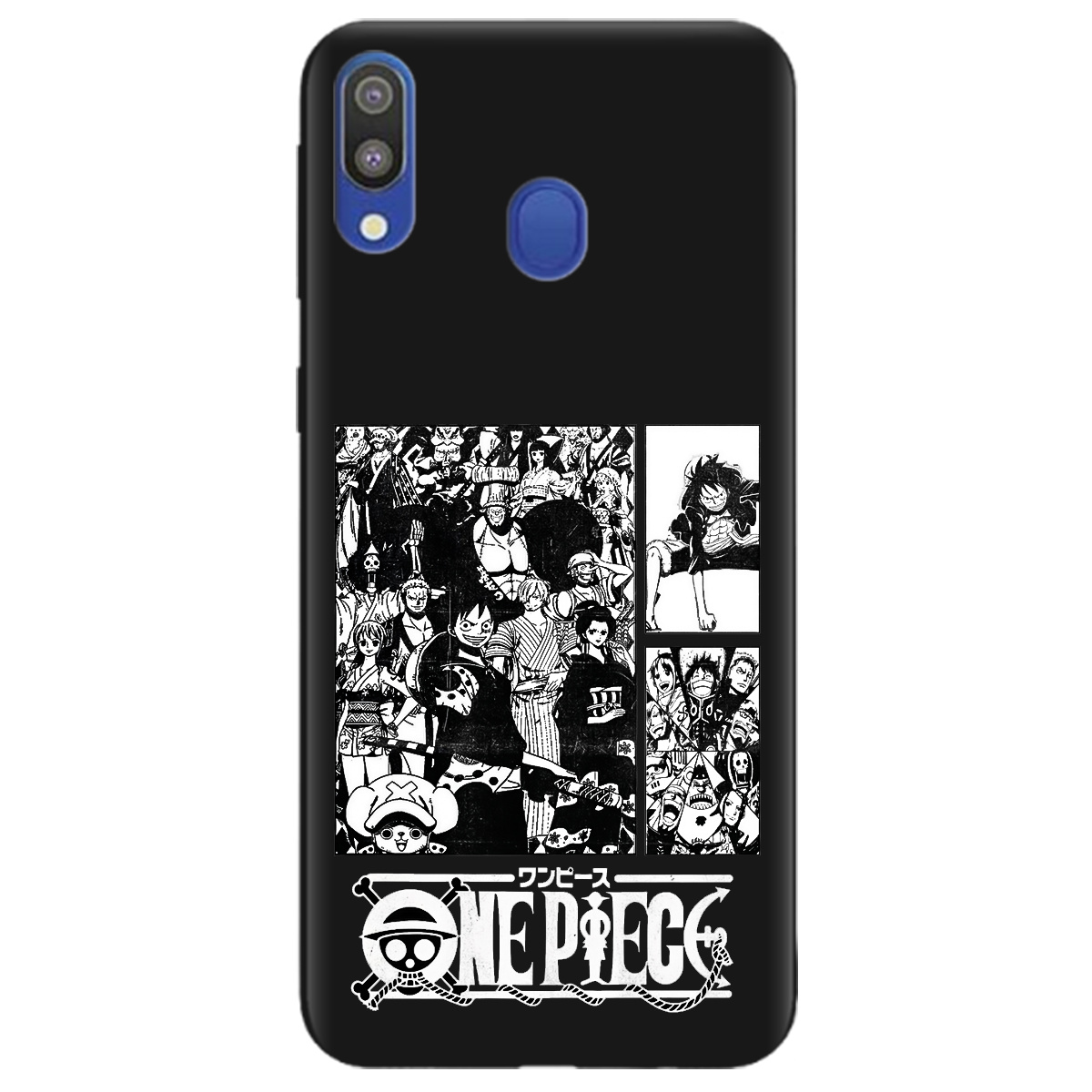 Чехол для Samsung Galaxy M20 черный матовый soft touch Panels - фото 1 - Чехлы для телефонов