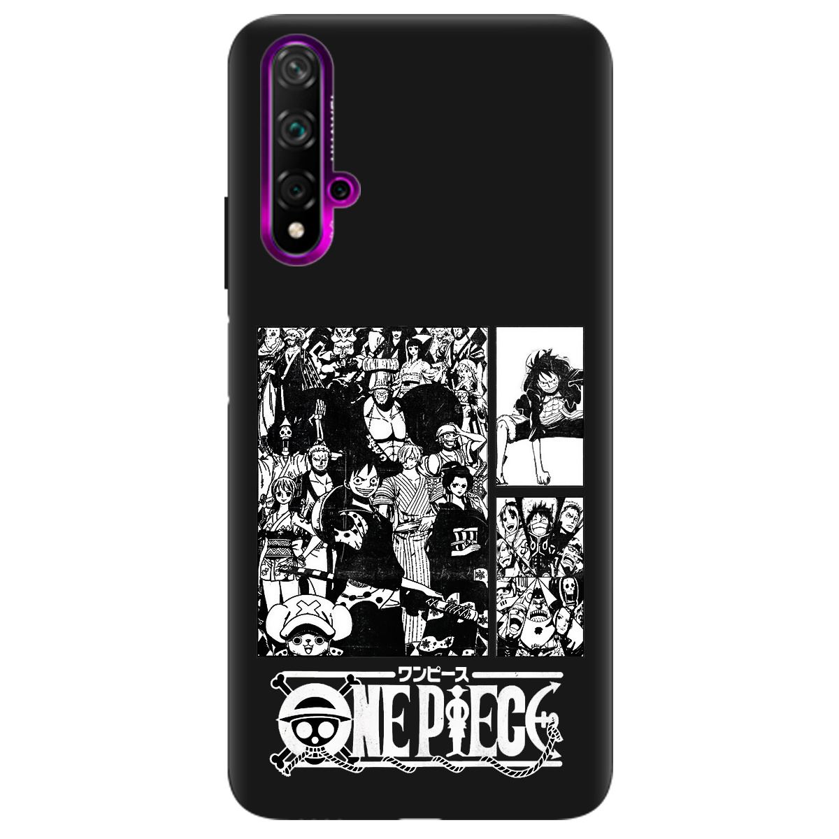 Чехол для Huawei Nova 5T черный матовый soft touch Panels - фото 1 - Чехлы для телефонов