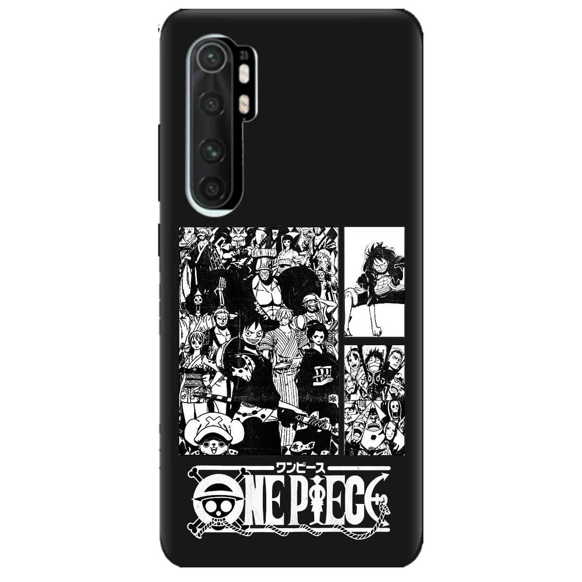 Чехол для Xiaomi Mi Note 10 Lite черный матовый soft touch Panels - фото 1 - Чехлы для телефонов