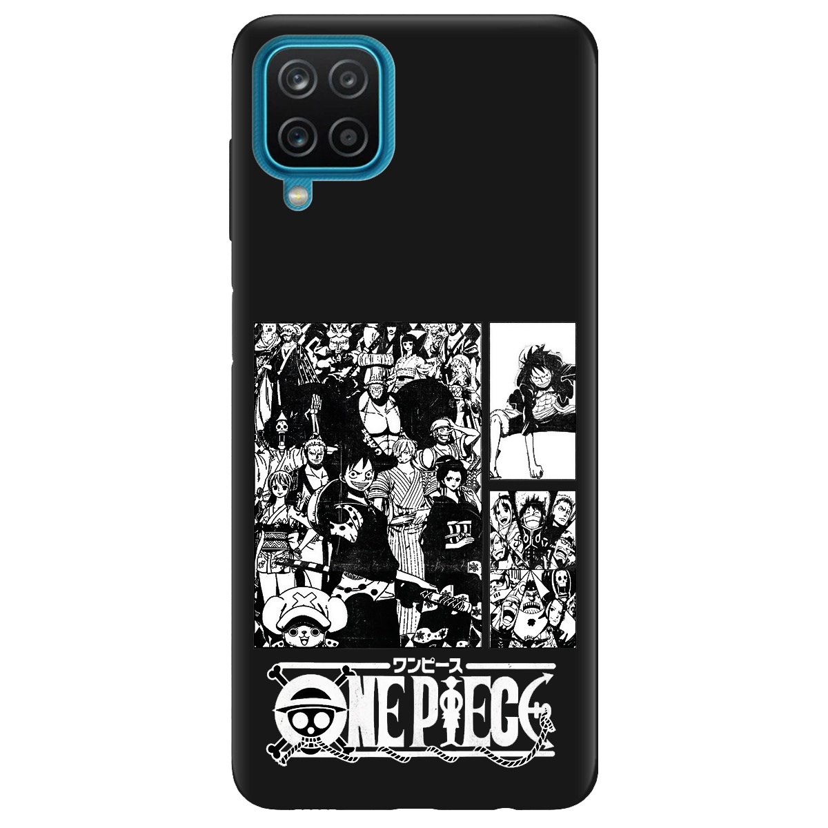 Чохол для Samsung Galaxy A12 4G чорний матовий soft touch Panels - фото 1 - Чохли для телефонів