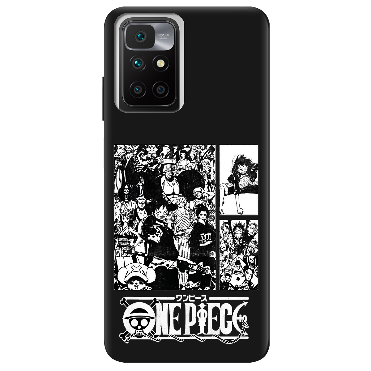 Чехол для Xiaomi Redmi 10 черный матовый soft touch Panels - фото 1 - Чехлы для телефонов