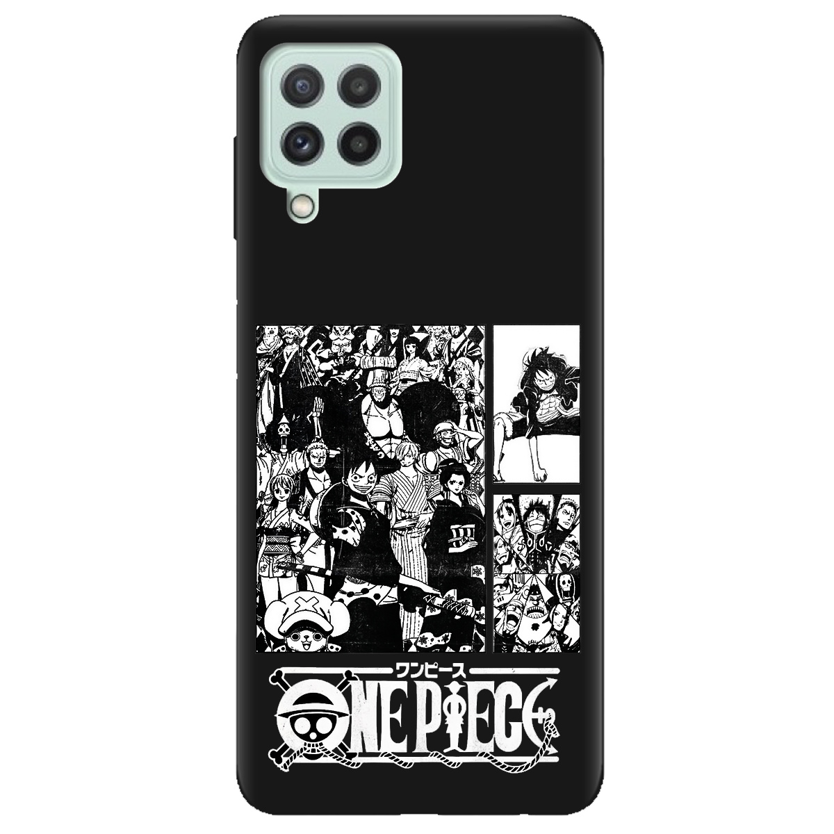 Чехол для Samsung Galaxy M22 черный матовый soft touch Panels - фото 1 - Чехлы для телефонов