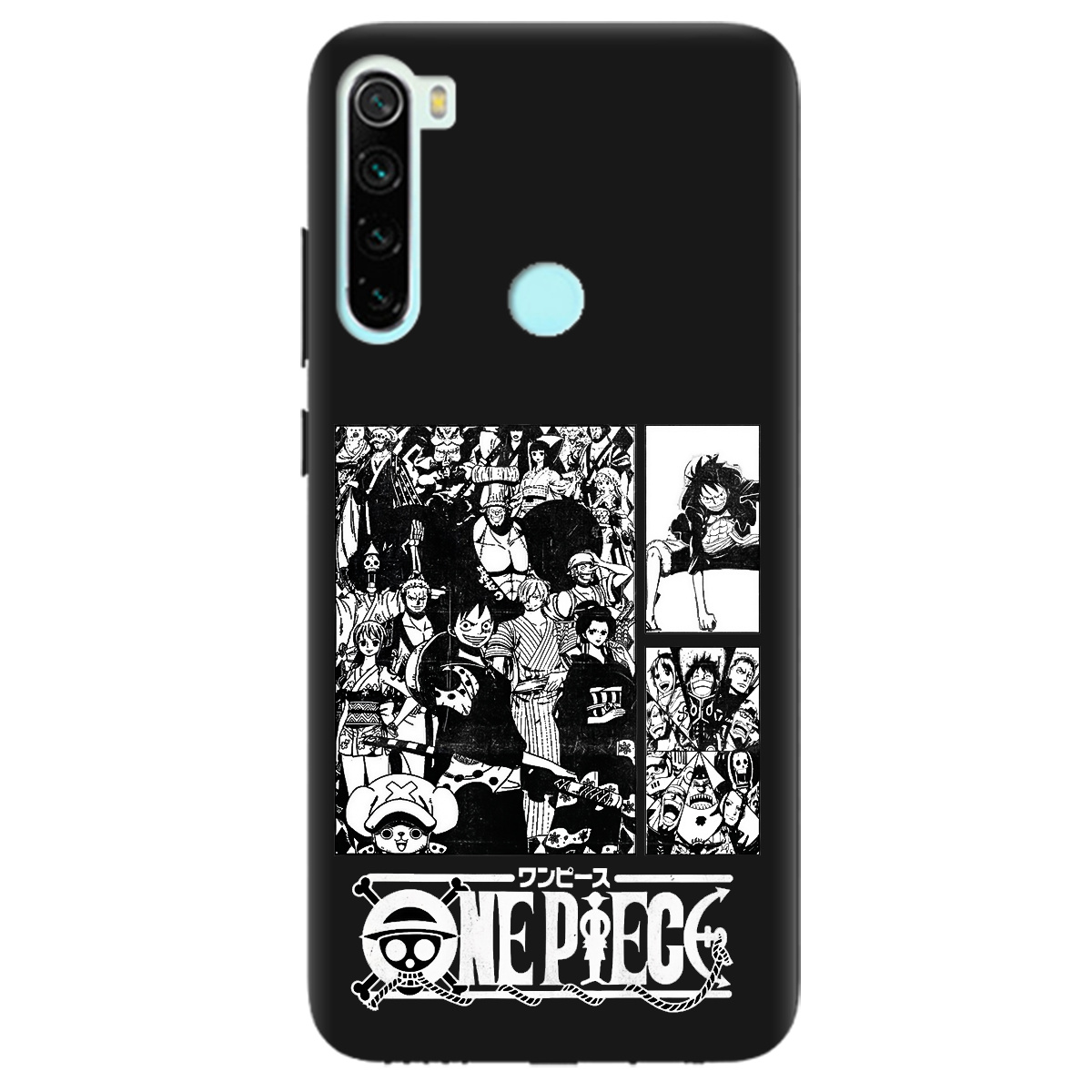 Чохол для Xiaomi Redmi Note 8 чорний матовий soft touch Panels - фото 1 - Чохли для телефонів