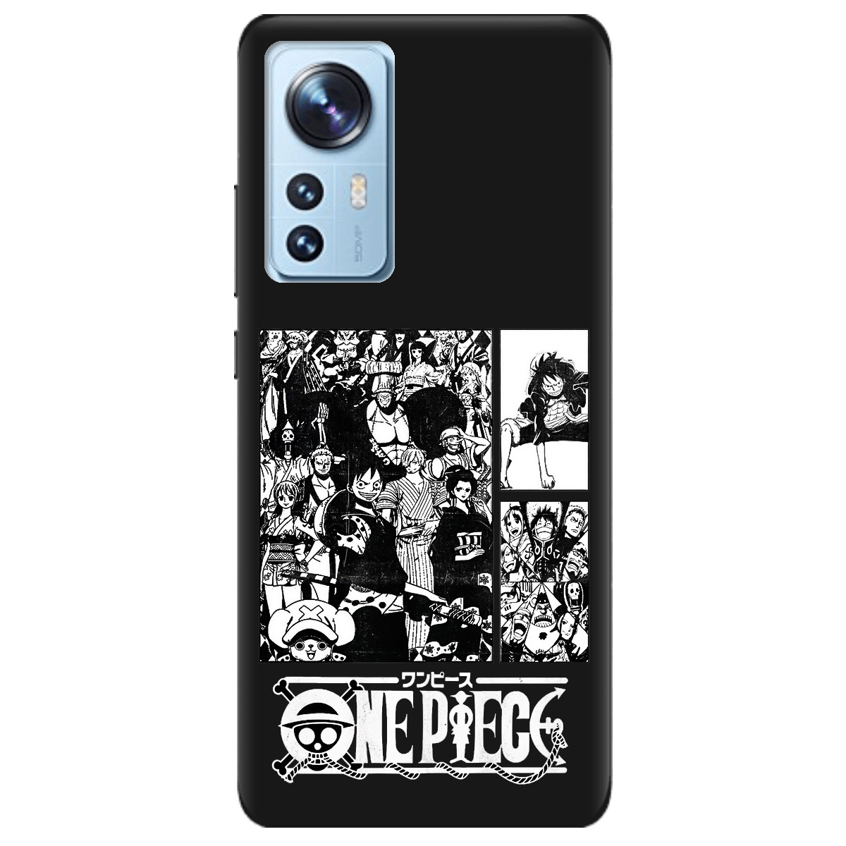 Чехол для Xiaomi 12 черный матовый soft touch Panels - фото 1 - Чехлы для телефонов