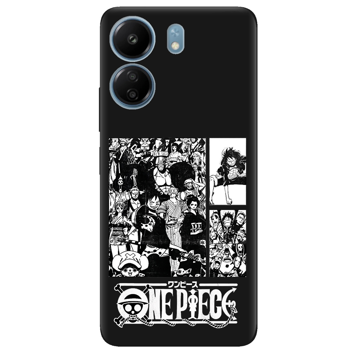 Чехол для Xiaomi Poco C65 черный матовый soft touch Panels - фото 1 - Чехлы для телефонов