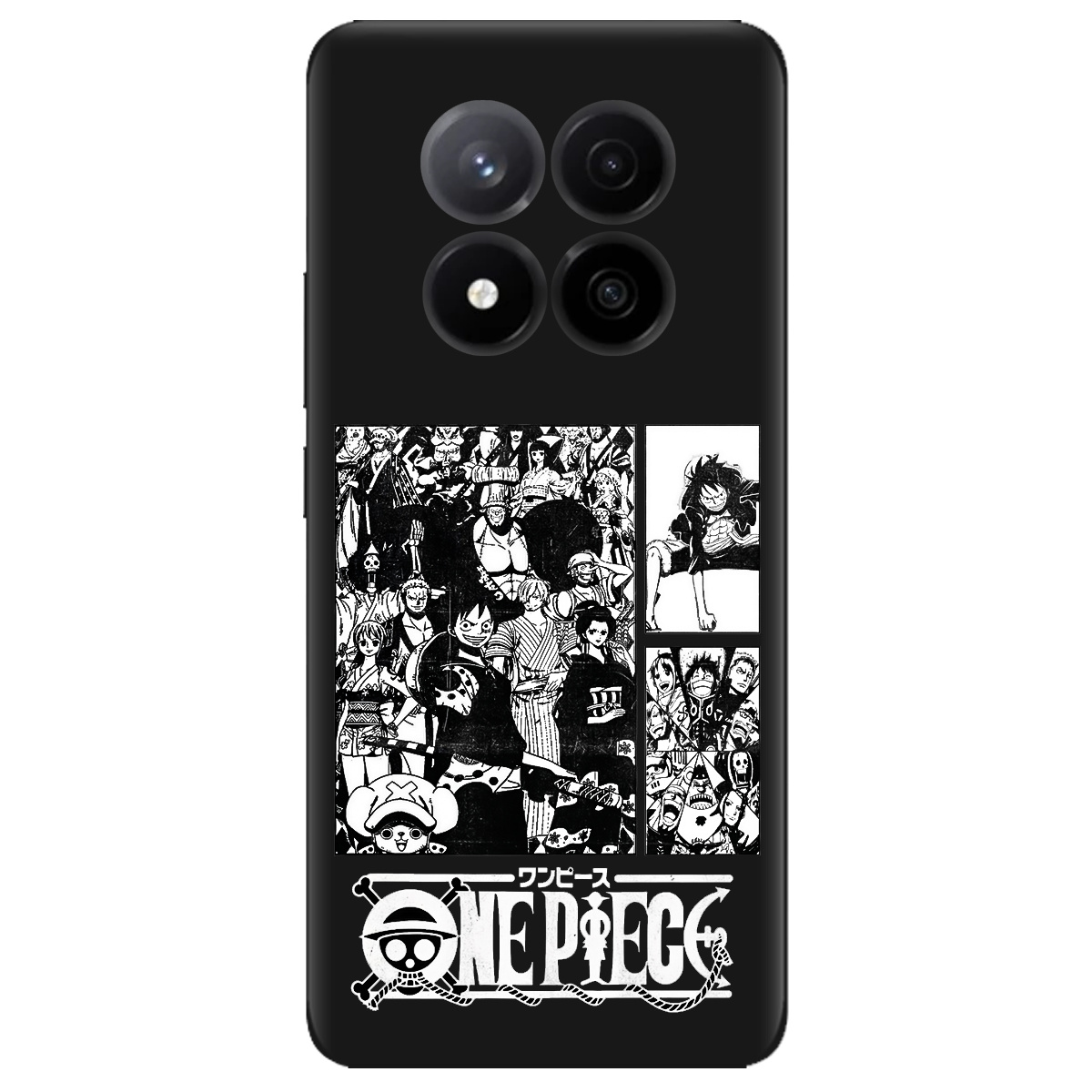 Чохол для Xiaomi Redmi Note 14 Pro + 5G чорний матовий soft touch Panels - фото 1 - Чохли для телефонів