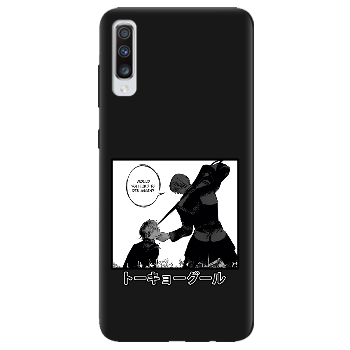 Чохол для Samsung Galaxy A70 чорний матовий soft touch Гуль - фото 1 - Чохли для телефонів