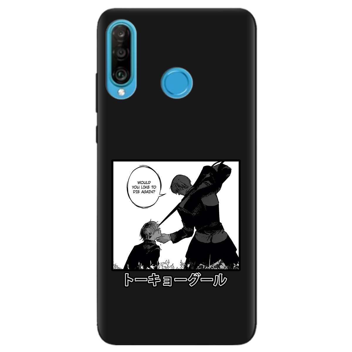 Чехол для Huawei P30 Lite черный матовый soft touch Гуль - фото 1 - Чехлы для телефонов