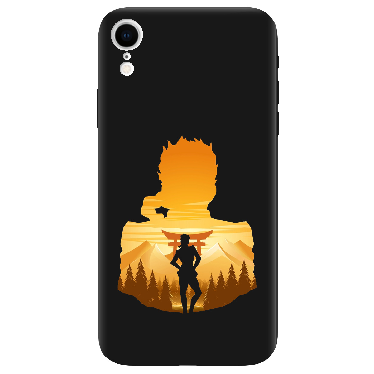 Чохол для Apple iPhone XR чорний матовий soft touch Giorno Giovanna - фото 1 - Чохли для телефонів